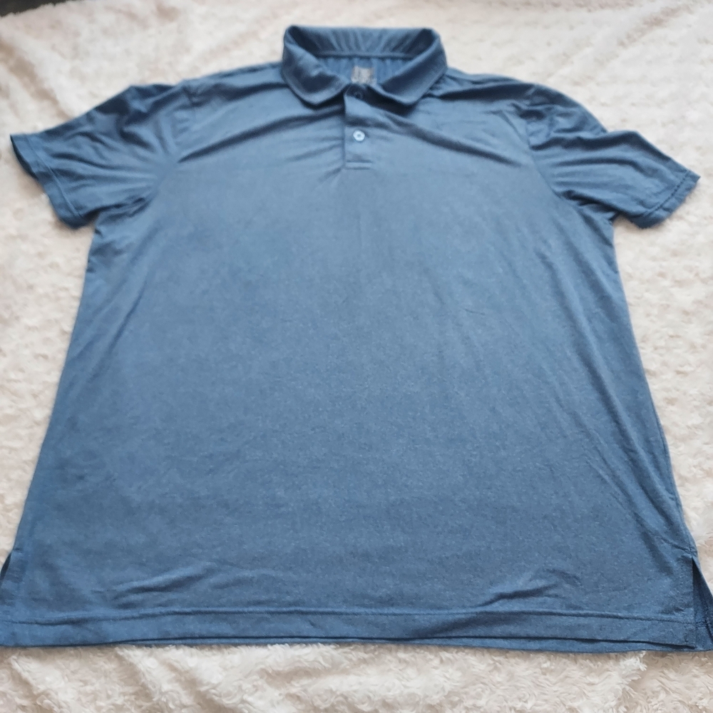 32 Degrees Men's Blue Polo Shirt Athleisure Active Comfy Sporty